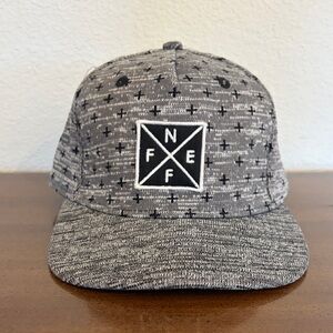 Neff Tilted Trucker Black and Gray Jacquard Patterned Hat